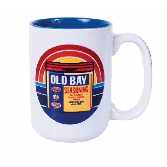 Old Bay Retro Can Coffee Soup Mug- NEW Fast Ship - Picture 1 of 4